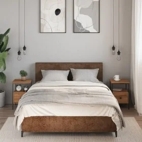 Mesitas noche 2 uds madera ingeniería roble artisan 34x36x50 cm by , Nightstands - Ref: Foro24-857265, Price: 93,42 €, Discou...