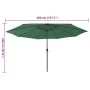 Sombrilla de jardín con luces LED verde 400 cm | Foro24.es | Tu tienda online para hogar, jardín y más Foro24.es