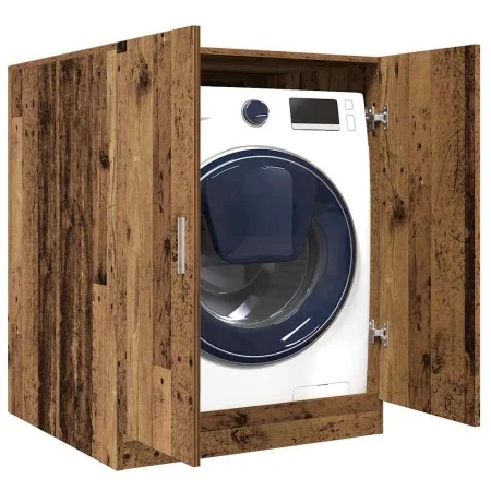 Armario de lavadora madera envejecida 70,5x71,5x91,5 cm by , Accessories for washing machines and dryers - Ref: Foro24-856640...