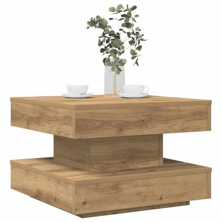 Mesa de centro giratoria 360 grados roble artisan 50x50x34,5 cm by , Coffee table - Ref: Foro24-858478, Price: 60,35 €, Disco...