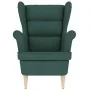 Sillón de tela verde oscuro 74x84x100 cm de , Sillones - Ref: Foro24-4016900, Precio: 253,07 €, Descuento: %