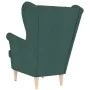 Sillón de tela verde oscuro 74x84x100 cm de , Sillones - Ref: Foro24-4016900, Precio: 253,07 €, Descuento: %