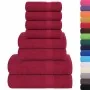 Juego de toallas 8 piezas 100% algodón burdeos 360 gsm by , Toallas de baño y manoplas - Ref: Foro24-137064, Price: 36,95 €, ...