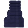 Juego de toallas 8 piezas 100% algodón azul marino 360 gsm von , Toallas de baño y manoplas - Ref: Foro24-137066, Preis: 34,3...