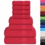 Juego de toallas 8 piezas 100% algodón rojo 360 gsm de , Toallas de baño y manoplas - Ref: Foro24-137072, Precio: 38,15 €, De...
