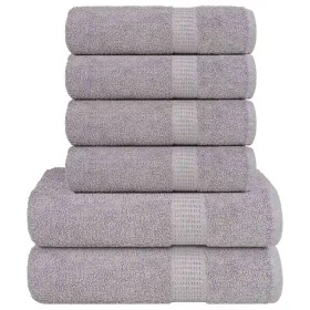 Juego de toallas 6 piezas 100% algodón gris 360 gsm von , Toallas de baño y manoplas - Ref: Foro24-137085, Preis: 36,66 €, Ra...