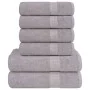 Juego de toallas 6 piezas 100% algodón gris 360 gsm de , Toallas de baño y manoplas - Ref: Foro24-137085, Precio: 36,72 €, De...