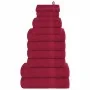 Juego de toallas 12 piezas 100% algodón burdeos 360 gsm | Foro24.es | Tu tienda online para hogar, jardín y más Foro24.es