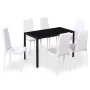 Juego de mesa de comedor de 7 piezas en blanco y negro by , Furniture sets for kitchens and dining rooms - Ref: Foro24-281913...