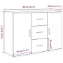 Aparador de madera de ingeniería roble artisan 90x29,5x65 cm | Foro24.es | Tu tienda online para hogar, jardín y más Foro24.es