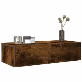 Estante de pared con cajones de madera