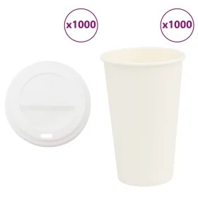 Vasos de café de papel con tapa 1000 uds 16oz 400ml by , Disposable cups - Ref: Foro24-3325218, Price: 142,02 €, Discount: %