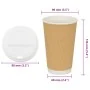 Vasos de café de papel con tapa 1000 uds 16oz 400ml by , Disposable cups - Ref: Foro24-3325226, Price: 202,42 €, Discount: %