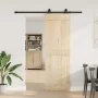 Kit de herrajes para puertas correderas acero negro 183 cm de , Artículos para puertas - Ref: Foro24-4009716, Precio: 65,59 €...