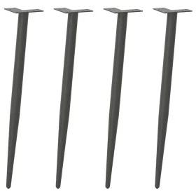 Patas para mesa de centro cónicas 4 uds acero