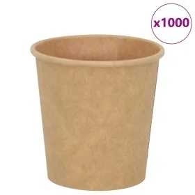 Tazas de café de papel 1000 uds 4oz 100ml marrón by , Disposable cups - Ref: Foro24-4102794, Price: 45,57 €, Discount: %
