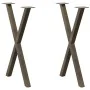 Patas para mesa comedor forma X 2uds acero natural 50x(72-73)cm by , Table legs - Ref: Foro24-4012911, Price: 61,88 €, Discou...