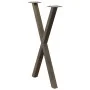 Patas para mesa comedor forma X 2uds acero natural 50x(72-73)cm by , Table legs - Ref: Foro24-4012911, Price: 61,88 €, Discou...