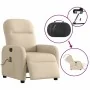 Sillón reclinable de masaje eléctrico tela color crema | Foro24.es | Tu tienda online para hogar, jardín y más Foro24.es