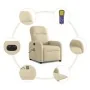 Sillón reclinable de masaje eléctrico tela color crema | Foro24.es | Tu tienda online para hogar, jardín y más Foro24.es