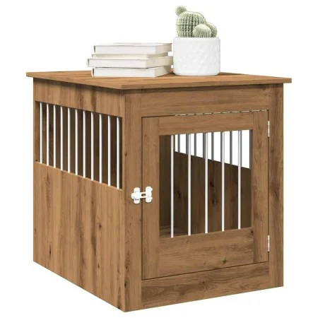 Jaula para perros mueble madera contrachapada roble artesanal von , Hundehütten - Ref: Foro24-857646, Preis: 99,68 €, Rabatt: %