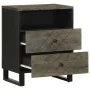 Mesilla de noche negra 50x33x62 cm madera maciza mango von , Nachttische - Ref: Foro24-4017694, Preis: 84,97 €, Rabatt: %
