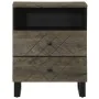 Mesilla de noche negra 50x33x62 cm madera maciza mango von , Nachttische - Ref: Foro24-4017694, Preis: 84,97 €, Rabatt: %
