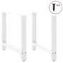 Patas de mesa de centro acero blanco 2 uds 70x(72-73) cm by , Table legs - Ref: Foro24-4013309, Price: 92,78 €, Discount: %