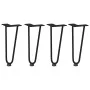 Patas de mesa tipo horquilla 4 uds acero macizo negro 30 cm by , Table legs - Ref: Foro24-4012416, Price: 39,05 €, Discount: %