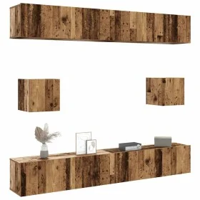 Conjunto de mueble de TV 6 piezas montado la pared madera vieja von , TV-Möbel - Ref: Foro24-3328991, Preis: 252,51 €, Rabatt: %