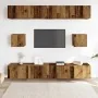 Conjunto de mueble de TV 6 piezas montado la pared madera vieja von , TV-Möbel - Ref: Foro24-3328991, Preis: 252,36 €, Rabatt: %
