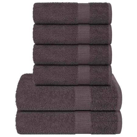 Juego de toallas 6 piezas 100% algodón antracita 360 gsm von , Toallas de baño y manoplas - Ref: Foro24-137079, Preis: 35,05 ...