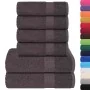 Juego de toallas 6 piezas 100% algodón antracita 360 gsm von , Toallas de baño y manoplas - Ref: Foro24-137079, Preis: 35,05 ...