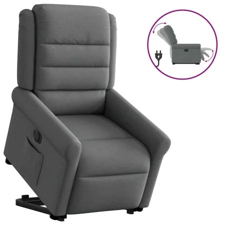 Sillón eléctrico reclinable elevable de tela gris oscuro by , Armchairs - Ref: Foro24-3303335, Price: 356,04 €, Discount: %
