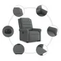 Sillón eléctrico reclinable elevable de tela gris oscuro by , Armchairs - Ref: Foro24-3303335, Price: 356,04 €, Discount: %