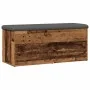 Banco almacenaje madera de ingeniería madera vieja 102x42x45 cm de , Bancos para recibidores y almacenamiento - Ref: Foro24-8...