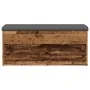 Banco almacenaje madera de ingeniería madera vieja 102x42x45 cm de , Bancos para recibidores y almacenamiento - Ref: Foro24-8...