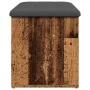 Banco almacenaje madera de ingeniería madera vieja 102x42x45 cm de , Bancos para recibidores y almacenamiento - Ref: Foro24-8...