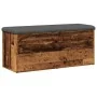 Banco almacenaje madera de ingeniería madera vieja 102x42x45 cm de , Bancos para recibidores y almacenamiento - Ref: Foro24-8...