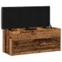 Banco almacenaje madera de ingeniería madera vieja 102x42x45 cm de , Bancos para recibidores y almacenamiento - Ref: Foro24-8...