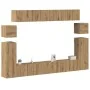 Mueble para TV de pared madera contrachapada artesanal 8 piezas de , Muebles TV - Ref: Foro24-3329148, Precio: 396,95 €, Desc...