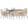 Juego de comedor de jardín 7 pzas con cojines ratán PE marrón de , Conjuntos de jardín - Ref: Foro24-3334475, Precio: 513,60 ...