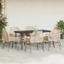 Juego de comedor de jardín 7 pzas con cojines ratán PE marrón de , Conjuntos de jardín - Ref: Foro24-3334475, Precio: 513,60 ...
