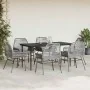 Juego comedor jardín 7 pzas cojines ratán sintético vidrio gris by , Garden sets - Ref: Foro24-3334482, Price: 545,00 €, Disc...