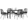 Juego de comedor jardín 5 piezas cojines ratán sintético negro von , Gartensets - Ref: Foro24-3334564, Preis: 410,95 €, Rabat...