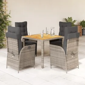 Set comedor de jardín 5 piezas con cojines ratán sintético gris by , Garden sets - Ref: Foro24-3213105, Price: 656,00 €, Disc...