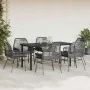 Set de comedor de jardín 7 piezas cojines ratán sintético negro by , Garden sets - Ref: Foro24-3334566, Price: 500,60 €, Disc...