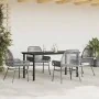 Juego comedor jardín 5 pzas cojines ratán sintético vidrio gris de , Conjuntos de jardín - Ref: Foro24-3334579, Precio: 418,6...