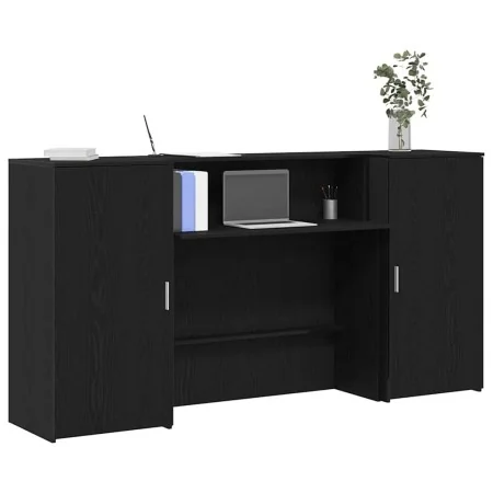 Mostrador de recepción roble negro 200x50x103,5 cm by , Desks - Ref: Foro24-3324215, Price: 280,43 €, Discount: %