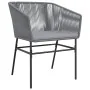Juego comedor jardín 7 pzas cojines ratán sintético vidrio gris | Foro24.es | Tu tienda online para hogar, jardín y más Foro24.es